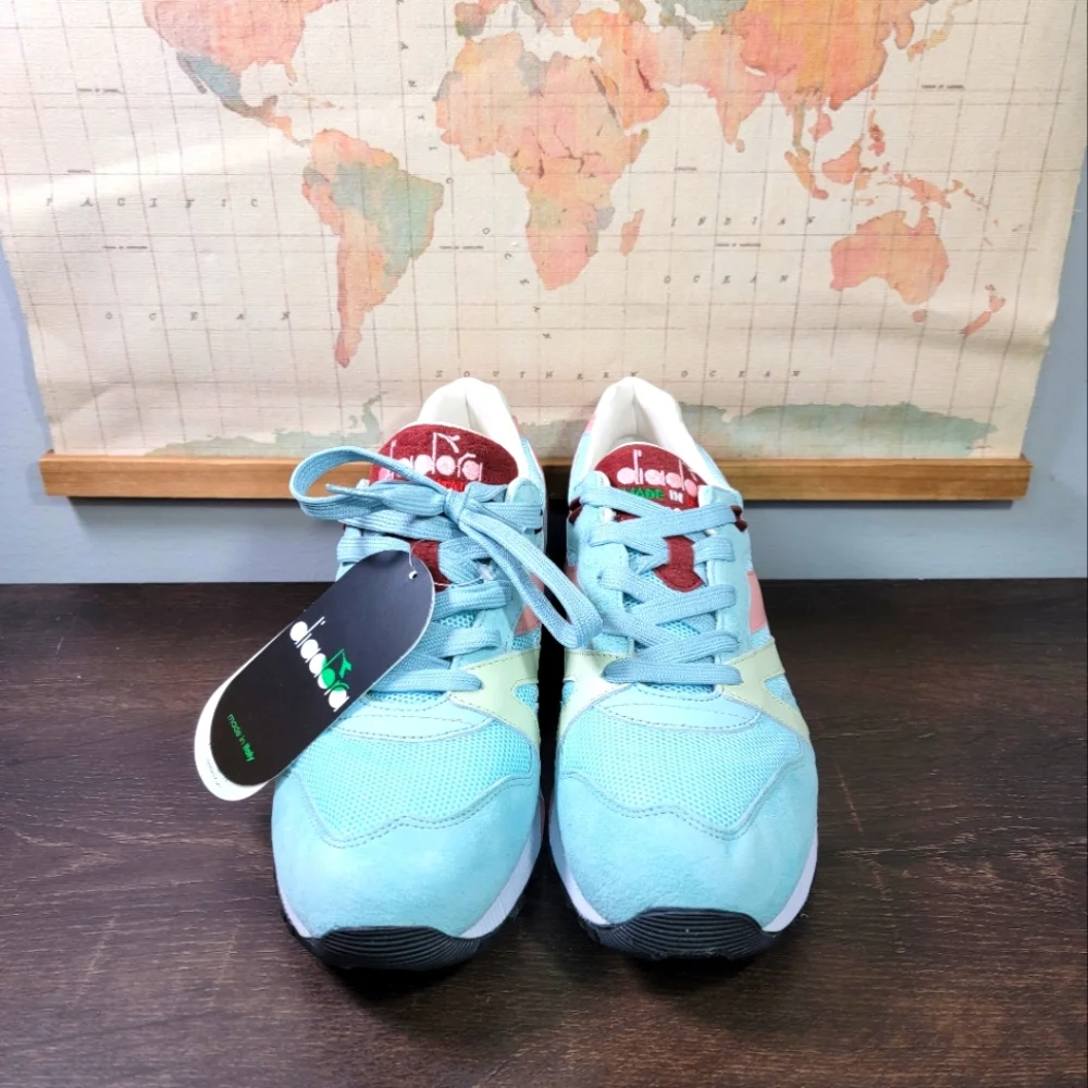 BRAND NEW Diadora N9000 Made in Italy Blue Clear Water Men's Size 10.5 - Picture 2 of 5